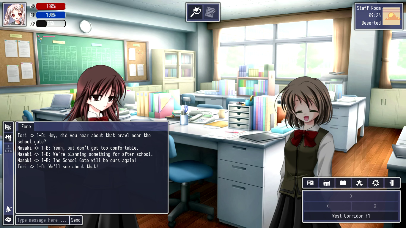 Chat Box in Sentou Gakuen